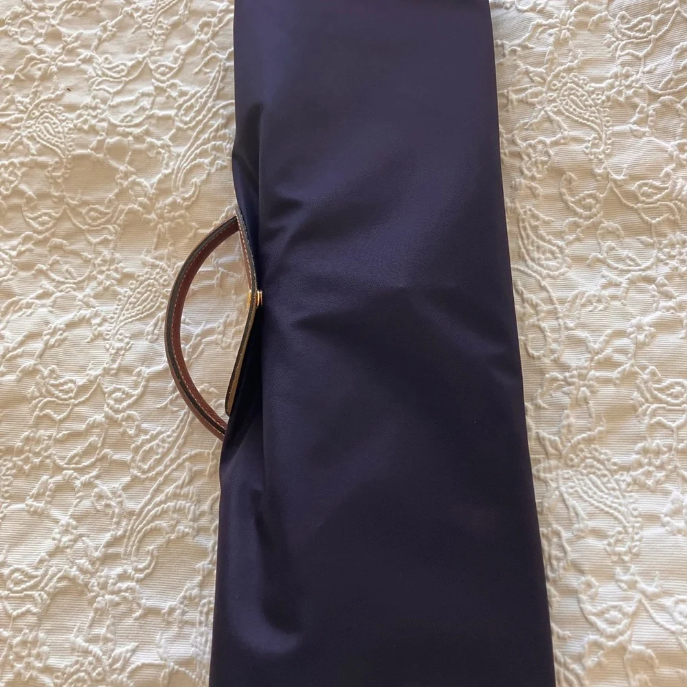 Longchamp Le Pliage “Valise” Modele Depose Bilberry Made in France Boarding Case - Picture 9 of 13